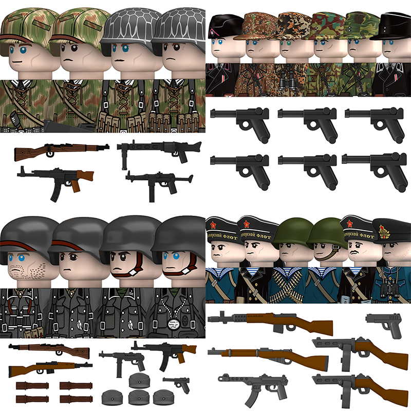 Lego Minifigure Holder - Segunda guerra mundial militar alemão legião
