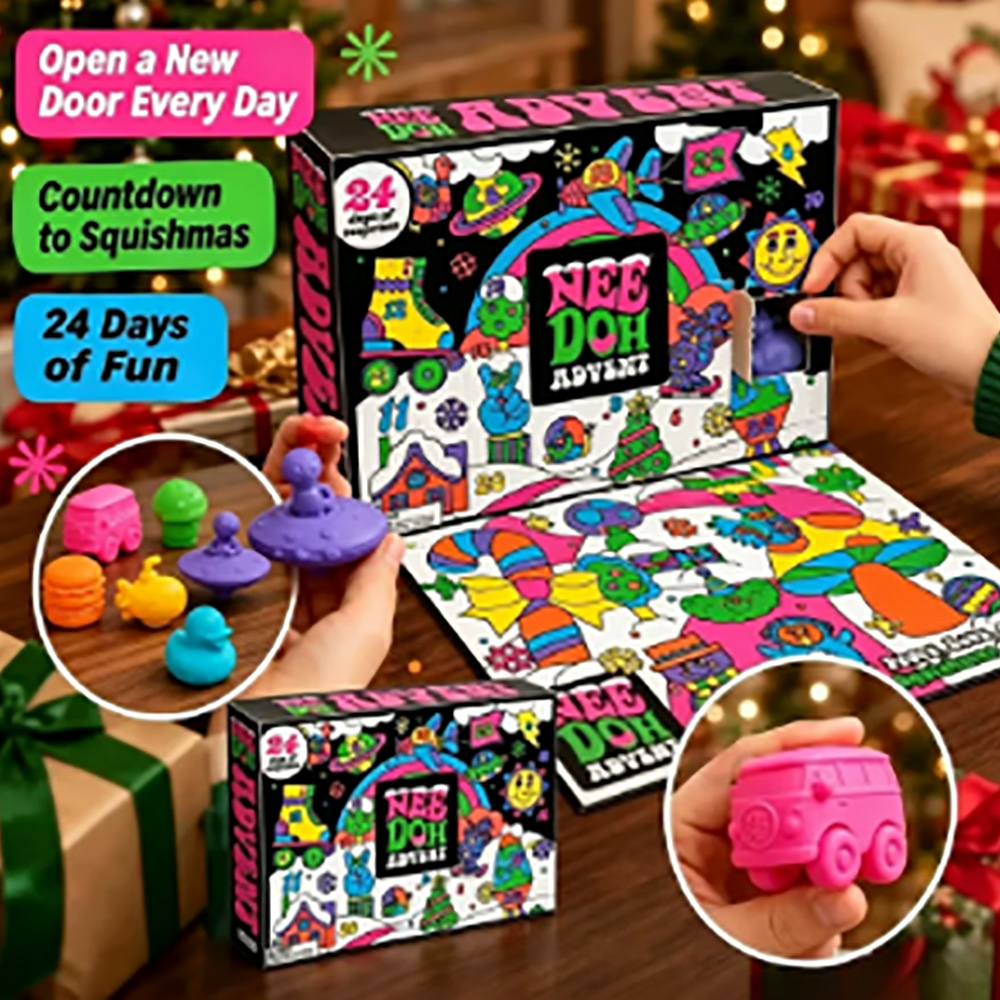 Mystery Box Blind Bag - 24 Peças Nee-Doh Squish Fidget Calendário