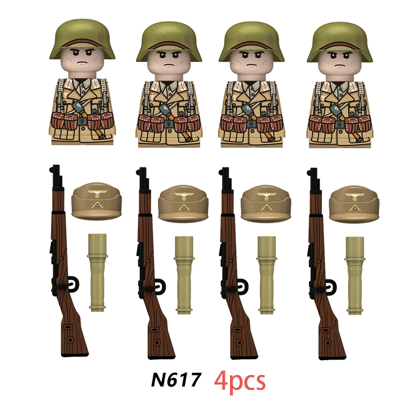 Lego Minifigure Holder - Figuras militares quentes blocos de construção