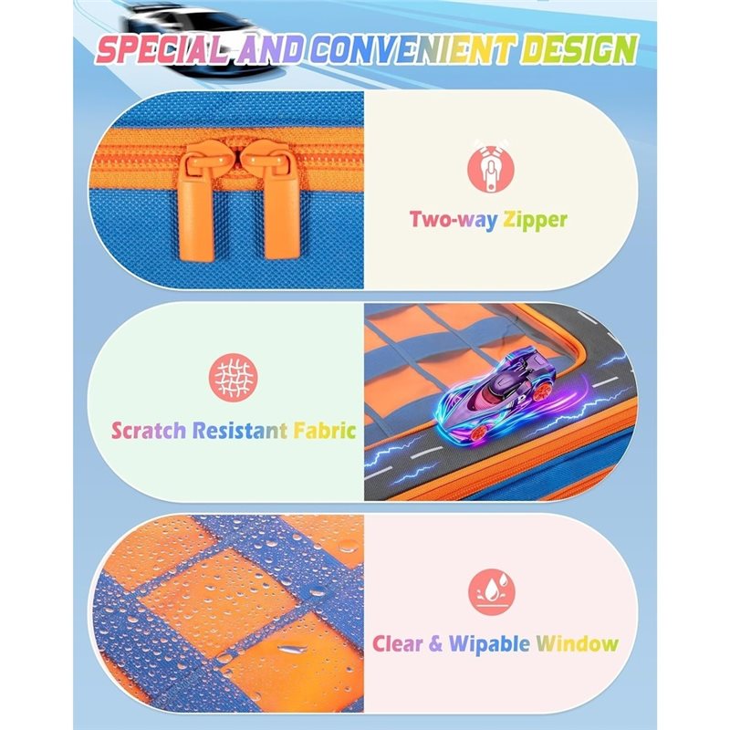MACH – Estojo para guardar bri - Hot Wheels Car Monster Trucks avaliação e preço