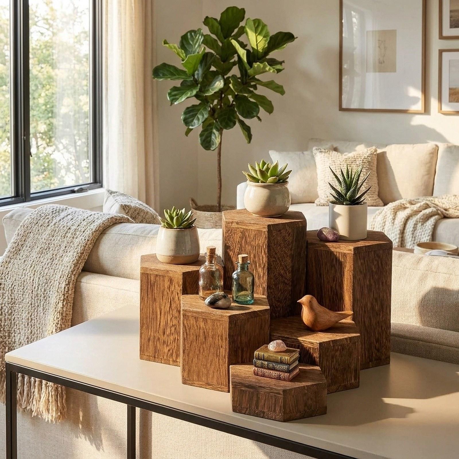 Conjunto de 6 Peças de Blocos  - Display Risers Set avaliação e preço